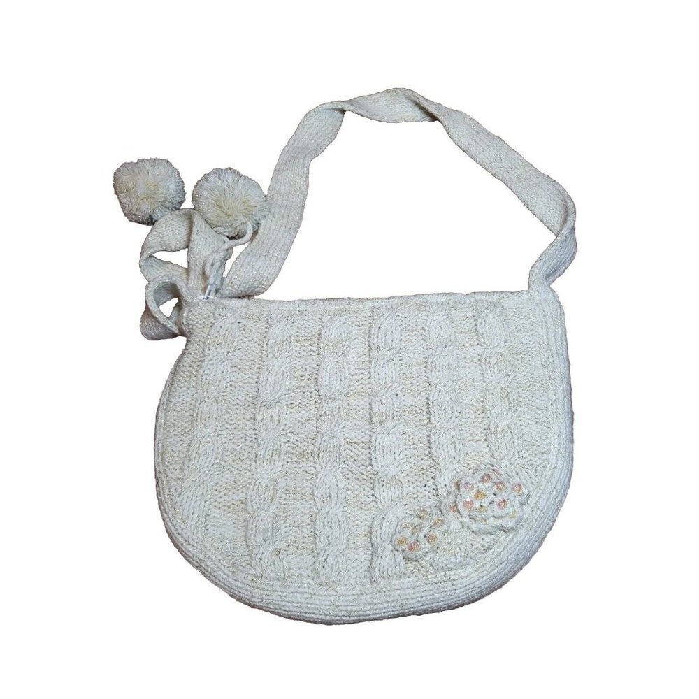 Vintage Y2K  Limited‎ Too Cream Knit Cross Body Purse Bag